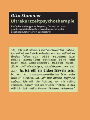 cover image of Ultrakurzzeitpsychotherapie